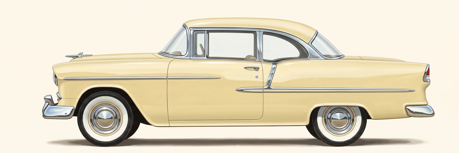 Side view of a 1955 Chevrolet Bel Air Sport Coupe