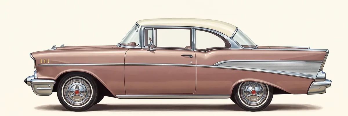 Side view of a 1957 Chevrolet Bel Air Sport Coupe