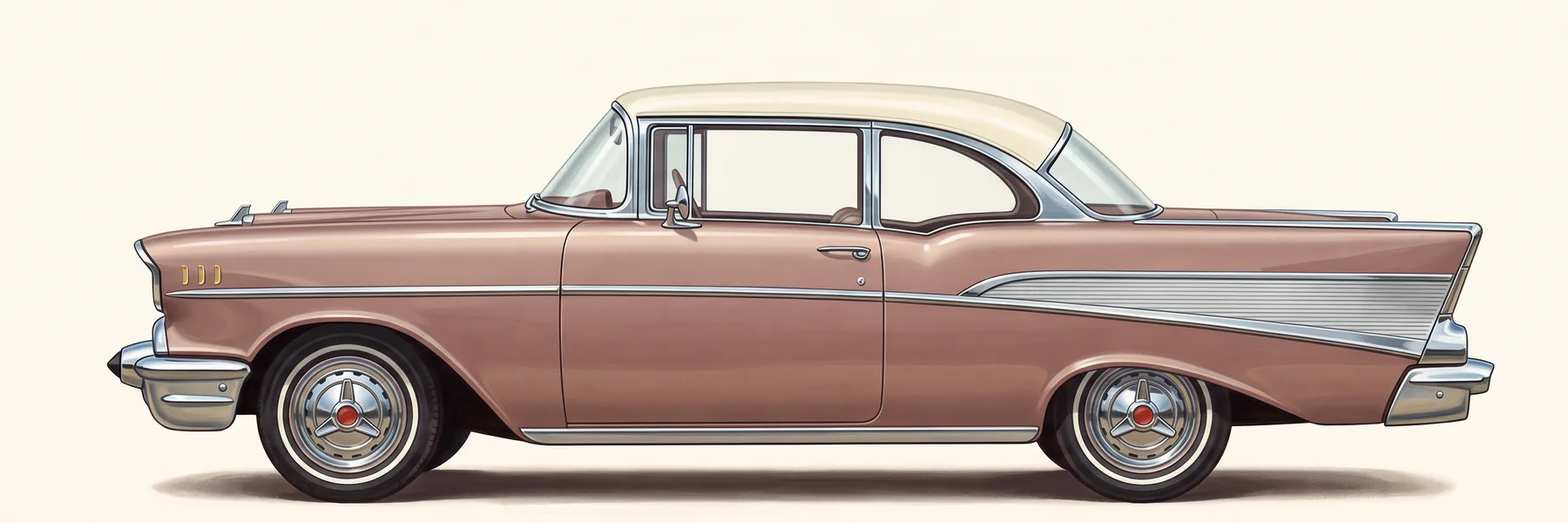 Side view of a 1957 Chevrolet Bel Air Sport Coupe