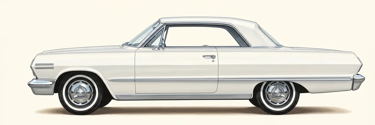 Side view of a 1963 Chevrolet Impala Super Sport sport coupe
