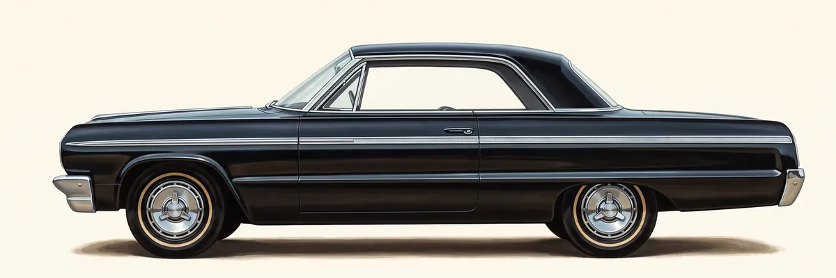 Side view of a 1964 Chevrolet Impala Super Sport sport coupe