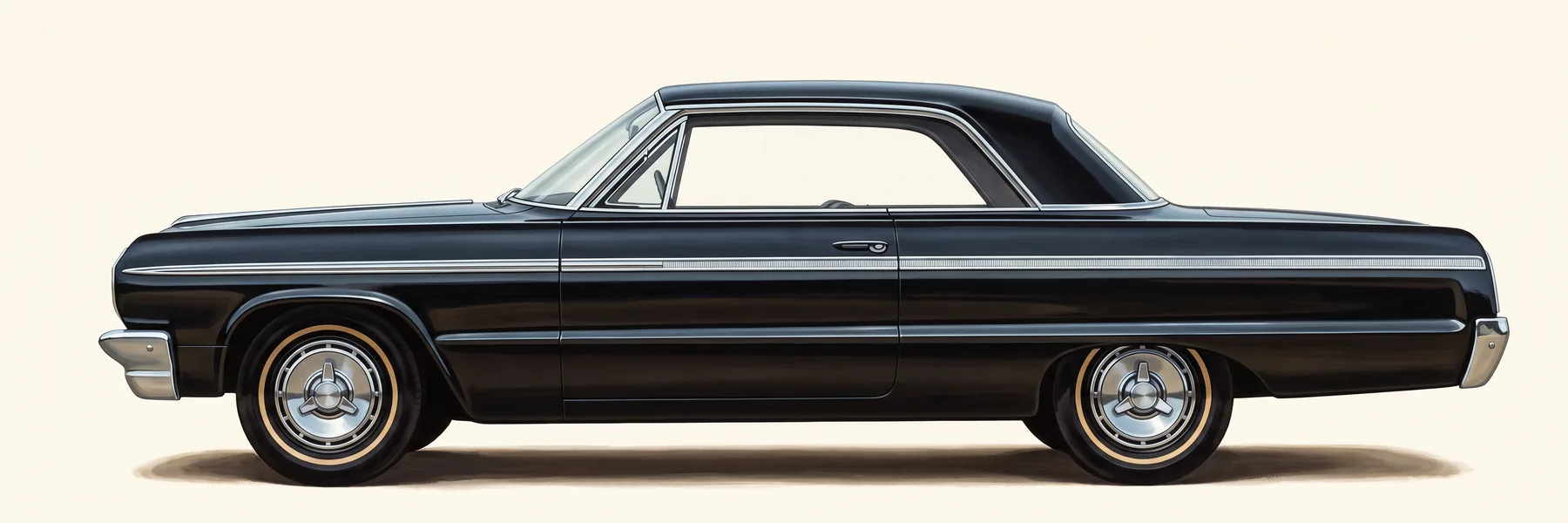 Side view of a 1964 Chevrolet Impala Super Sport sport coupe