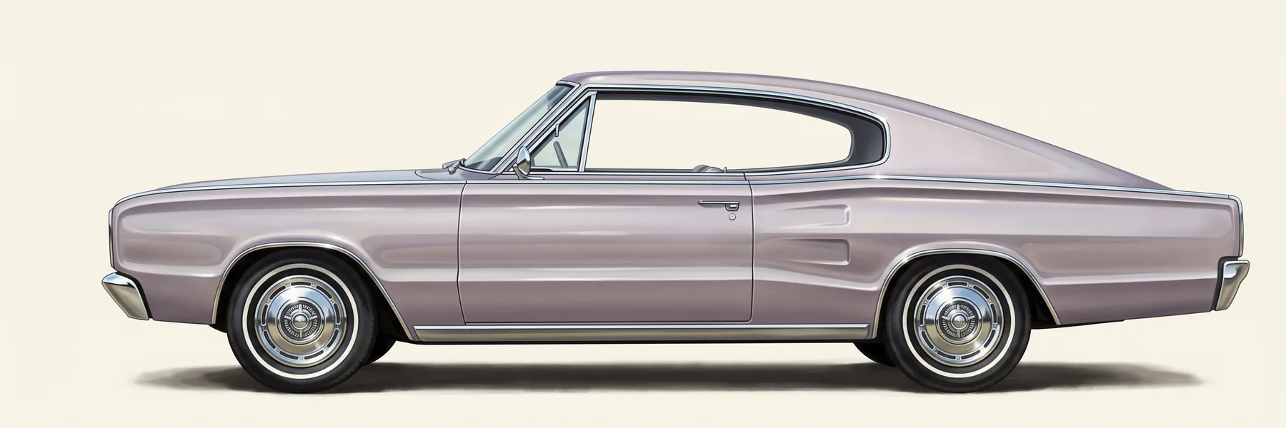 Side view of a 1966 Dodge Charger fastback