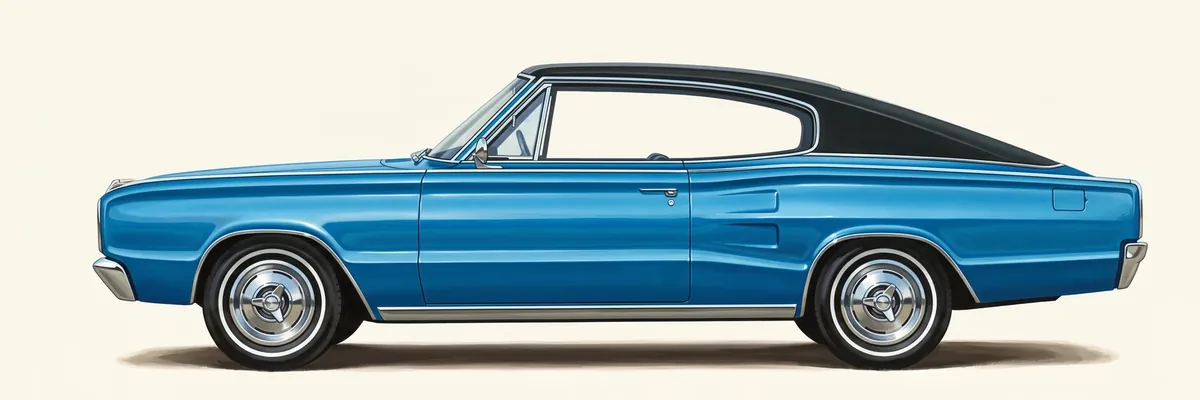 Side view of a 1967 Dodge Charger fastback