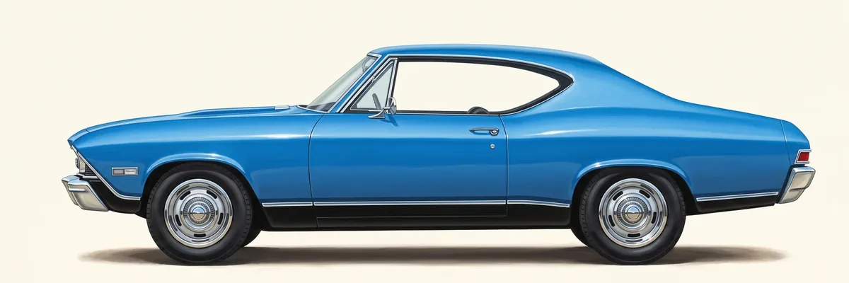 Side view of a 1968 Chevrolet Chevelle SS 396 Sport Coupe