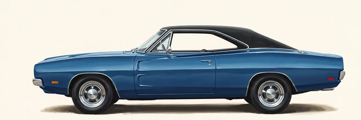 Side view of a 1969 Dodge Charger R/T hardtop