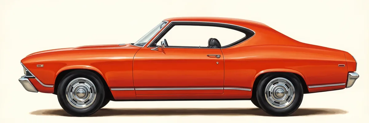 Side view of a 1969 Chevrolet Chevelle Malibu Sport Coupe