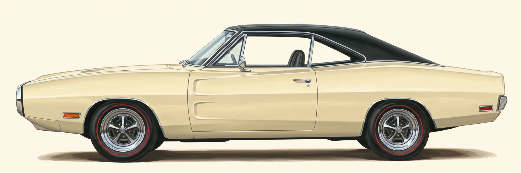 Side view of a 1970 Dodge Charger hardtop