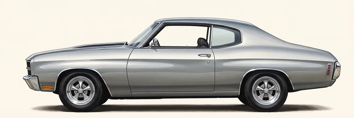 Side view of a 1970 Chevrolet Chevelle SS 454 Sport Coupe