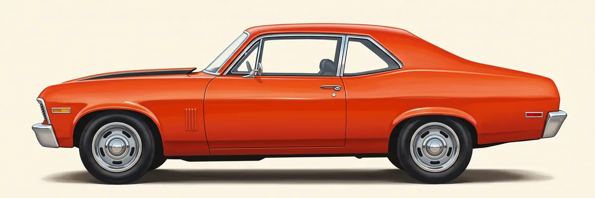 Side view of a 1970 Chevrolet Nova SS coupe