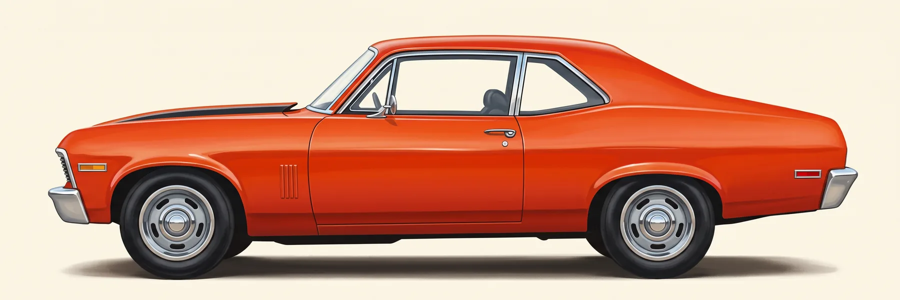 Side view of a 1970 Chevrolet Nova SS coupe