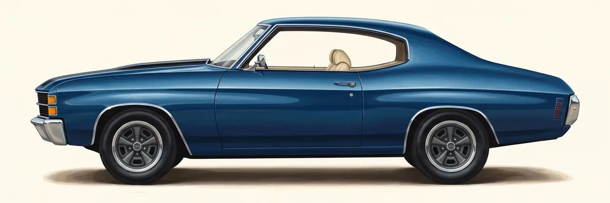 Side view of a 1971 Chevrolet Chevelle SS Sport Coupe