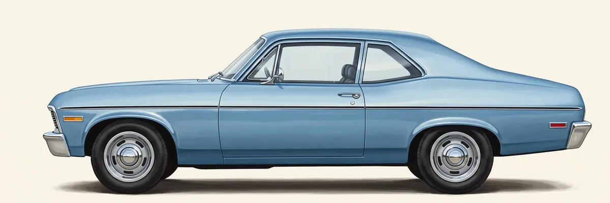 Side view of a 1972 Chevrolet Nova coupe